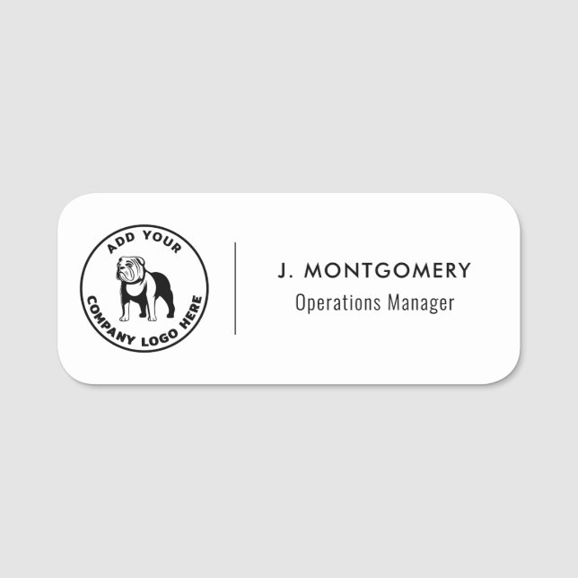 Porte-nom Logo d'entreprise moderne Vet Tech Employé (Devant)