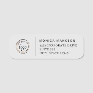 Porte-nom Logo d'entreprise personnalisé Adresse de retour d