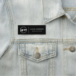 Porte-nom Logo d'entreprise personnalisé de base Employé Per