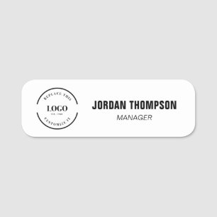 Porte-nom Logo d'entreprise personnalisé ID employé