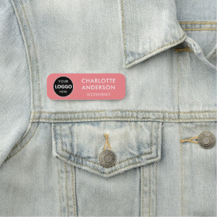 Porte-nom Logo d'entreprise personnalisé Nom du personnel de