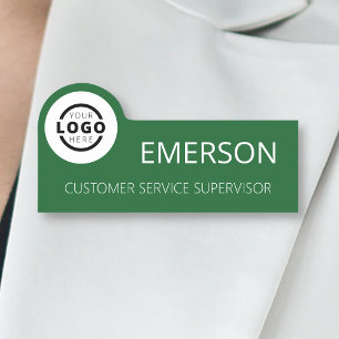 Porte-nom Logo d'entreprise personnalisé Nom vert de base de