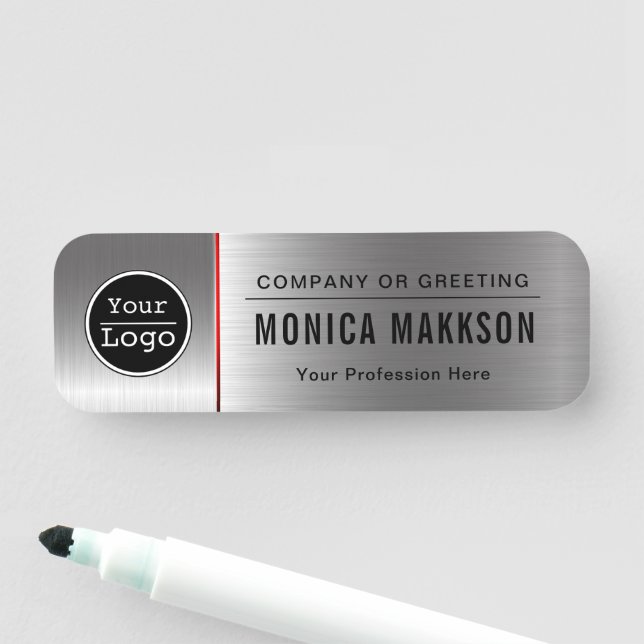 Porte-nom Logo d'entreprise personnalisé Personnel employé d (En situation)