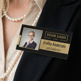 Porte-nom Logo d'entreprise personnalisé Photo d'employé d'e