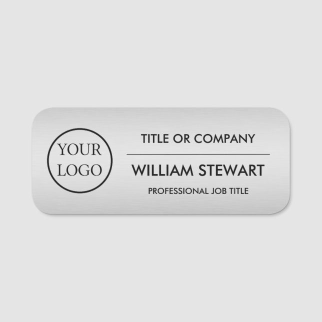 Porte-nom Logo d'entreprise personnalisé professionnel Perso (Devant)