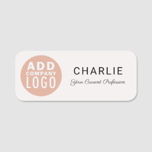 Porte-nom Logo d'entreprise Personnel minimaliste