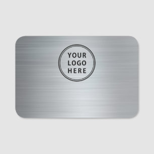 Porte-nom Logo d'entreprise Professionnel Argent