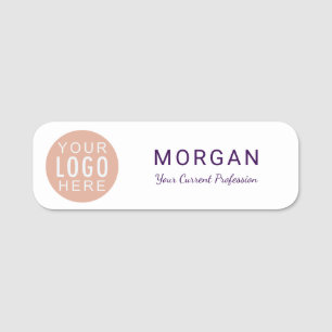 Porte-nom Logo d'entreprise simple personnalisable pour les