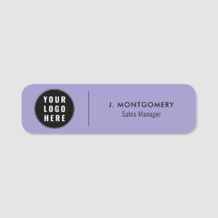 Porte-nom Logo d'entreprise simple pour employés modernes