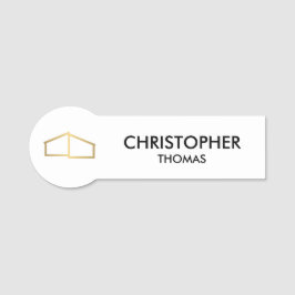 Porte-nom Logo d'habitation moderne Immobilier, Realtor Blan