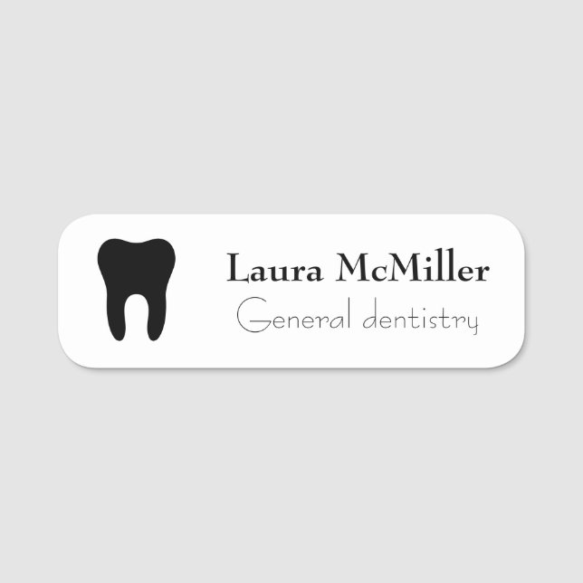 Porte-nom Logo du nom de l'employé dentiste général (Devant)