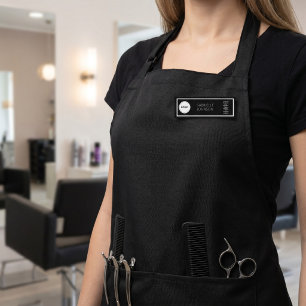 Porte-nom Logo élégant de coiffeur Nom du personnel du salon