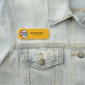 Porte-nom Logo Employé Magnétique votre logo ici emploi