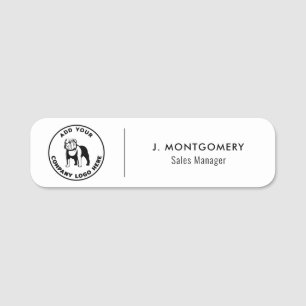 Porte-nom Logo minimaliste de l'entreprise Vet Tech Employé
