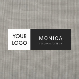 Porte-nom Logo minimaliste professionnel noir