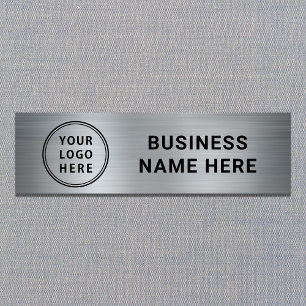 Porte-nom Logo moderne Silver Company