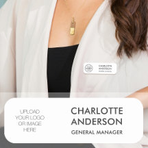 Logo personnalisé de l'employé moderne blanc gris 