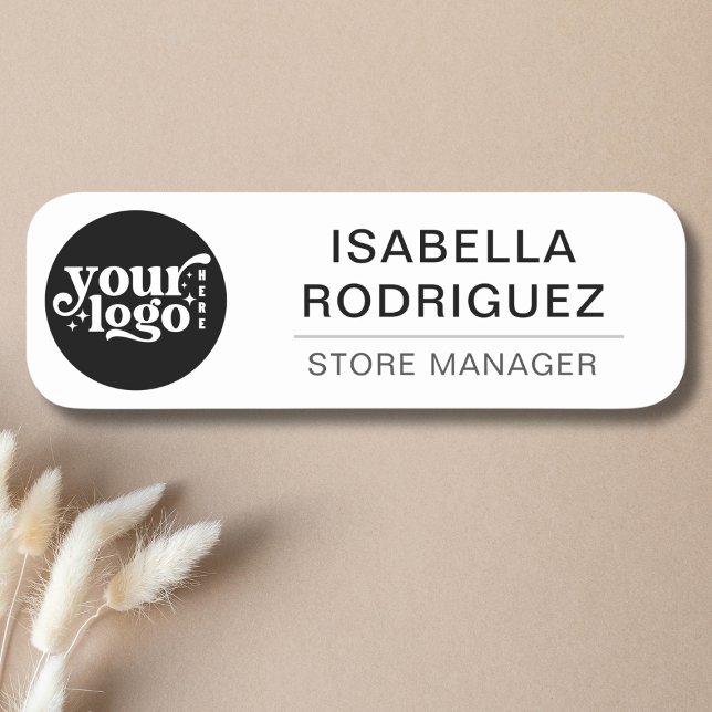 Porte-nom Logo Personnalisé Employé Pin Magnétique Ou De Séc (Custom Logo Employee Magnetic Or Safety Pin Name Tag)