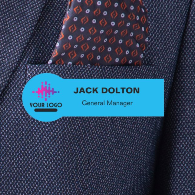 Porte-nom Logo Personnalisé Employé Pin Magnétique Ou De Séc (Créateur téléchargé)