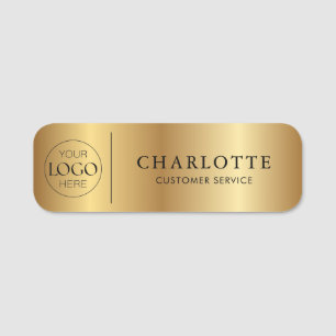 Porte-nom Logo personnalisé impression or employés de bureau