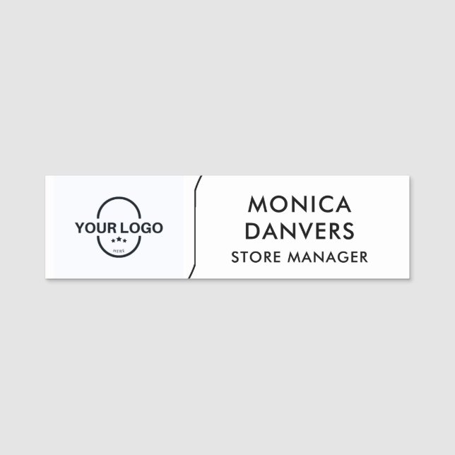 Porte-nom Logo personnalisé Sécurité magnétique des employés (Devant)