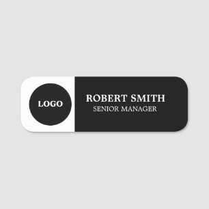 Porte-nom Logo personnalisé texte employé