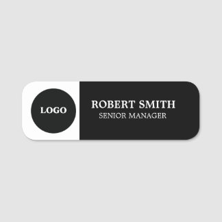 Porte-nom Logo personnalisé | texte Employé
