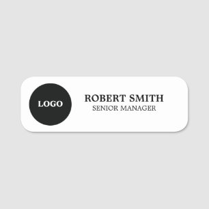 Porte-nom Logo personnalisé texte employé