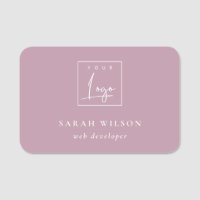 Logo promotionnel personnalisé simple et rose somb