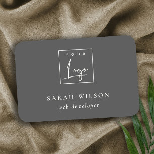 Porte-nom Logo promotionnel personnalisé simple noir foncé