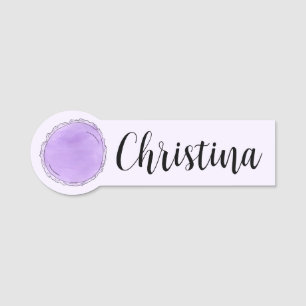 Porte-nom Macaron mauve Macaron Chef pâtisserie française Bo