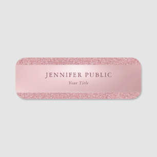 Porte-nom Magnifique Rose moderne Gold Parties scintillant C