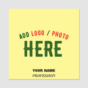 PORTE-NOM MARQUE VÉRIFIÉE JAUNE PASTEL PERSONNALISÉE MODERNE