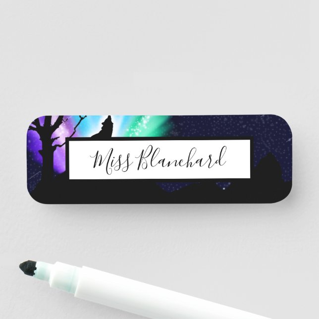 Porte-nom Midnight Howl (En situation)