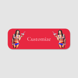 Porte-nom Modèle de conditionnement physique en bikini patri