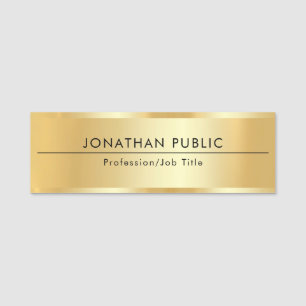 Porte-nom Modèle d'équipe d'employés de Faux Gold personnali