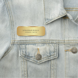 Porte-nom Modèle élégant personnalisé Or Glamour Luxueux