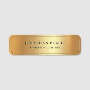 Porte-nom Modèle élégant professionnel Or Luxe Glamour