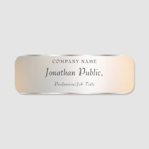 Porte-nom Modèle professionnel élégant moderne Silver tendan