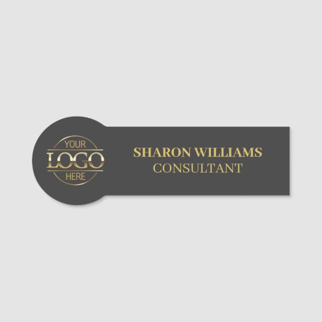 Porte-nom Modern Custom Business Logo Magnetic Employee (Devant)