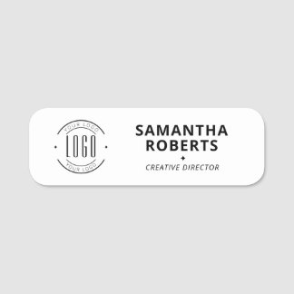 Porte-nom Modern logo simple employee magnetic safety pin