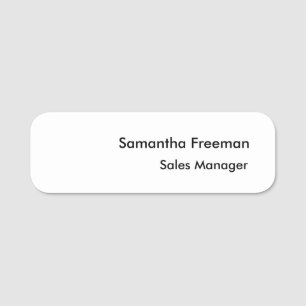 Porte-nom Moderne Nettoyant Noir & Blanc Minimaliste
