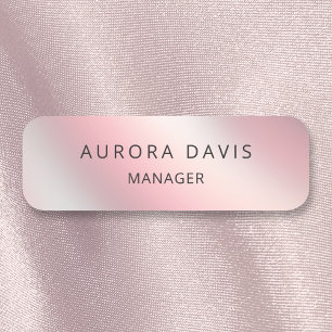 Porte-nom Moderne Pastel Rose Ombre Chic Business