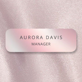 Porte-nom Moderne Pastel Rose Ombre Chic Business