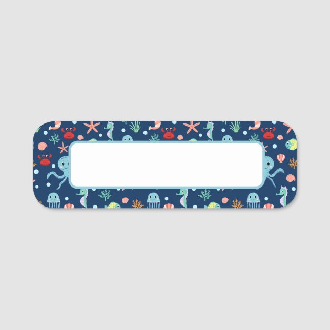 Porte-nom Monde marin (Devant)