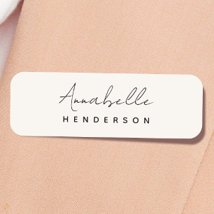 Porte-nom Monogram neutre Minimalist stylish