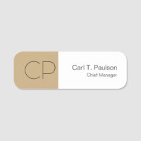 Monogramme blanc beige tendance minimaliste Créer