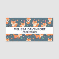 Motif animal du renard orange