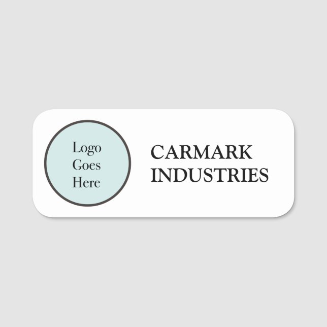 Porte-nom Nom de la société et logo de base (Devant)