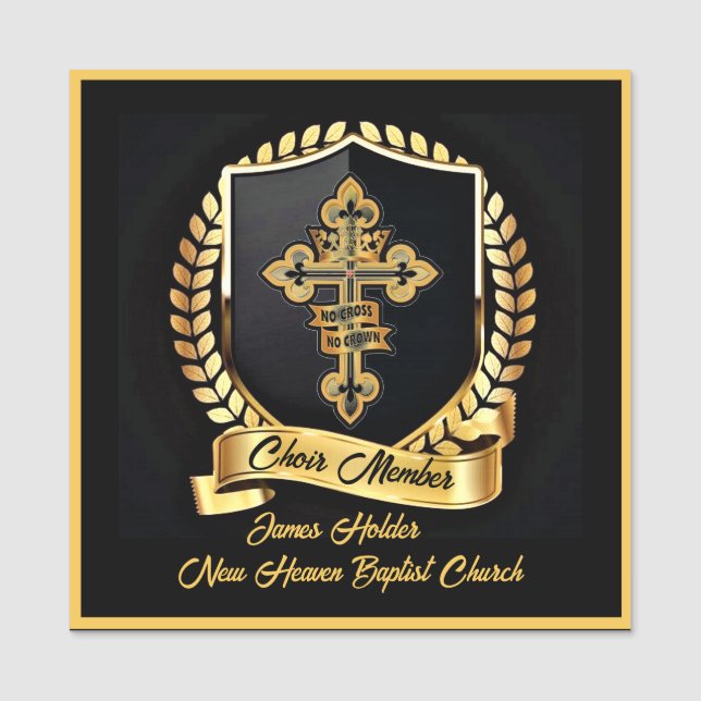 Porte-nom Nom du membre du choeur (Devant)